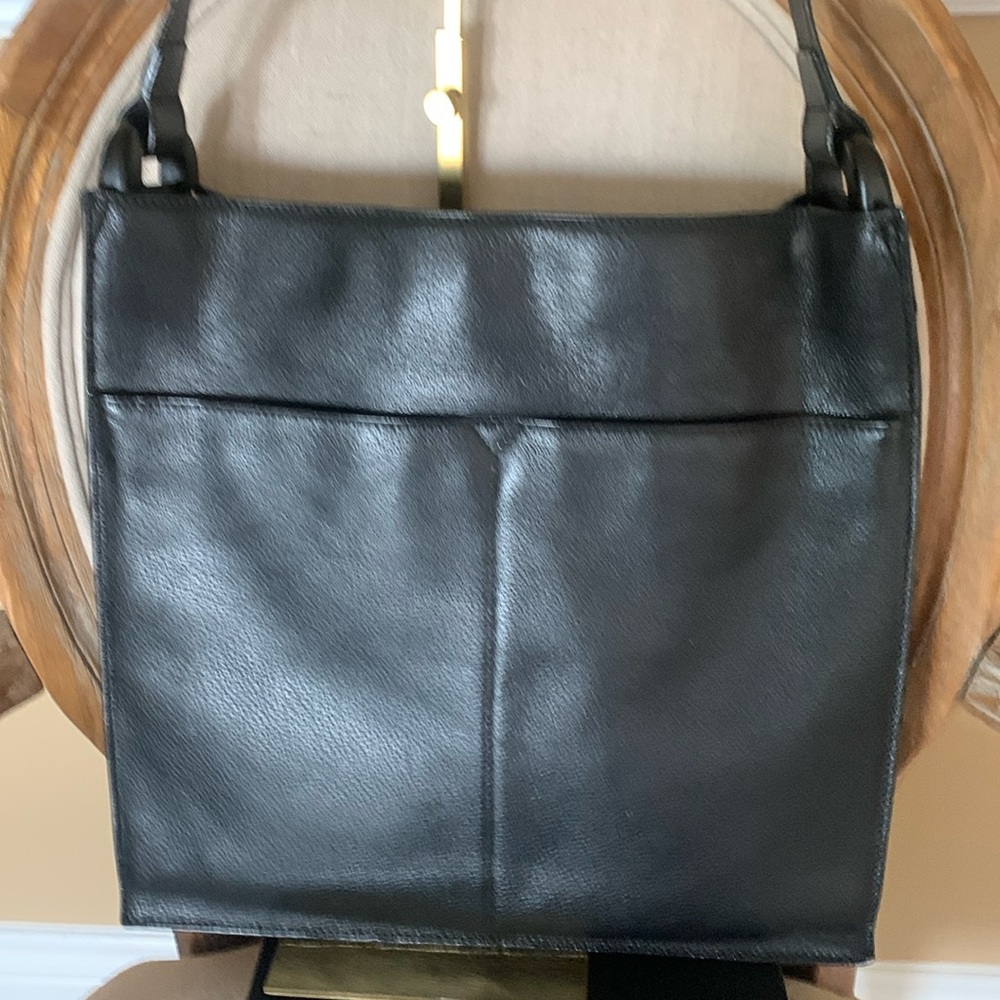Gucci Black Leather Structured Shoulder Bag Authentic